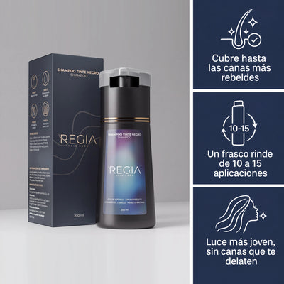Shampoo REGIA con caja y 3 beneficios